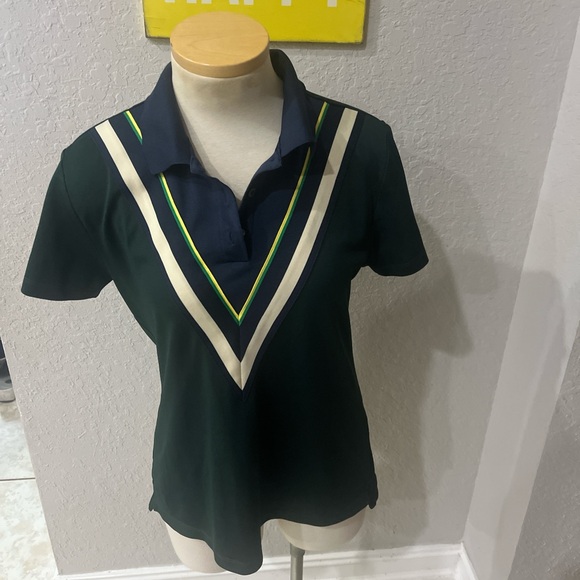 Tory Burch Tops - Tory Burch Navy and Green Polo